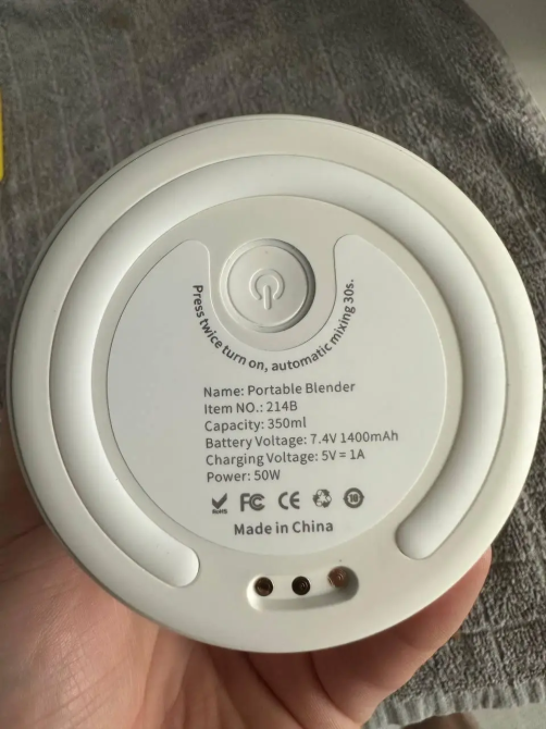 Портативный беспроводной мини блендер для смузи Prime Sport FRESH JUICE 350 мл белый Киев - изображение 5