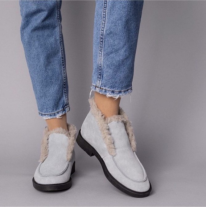 Daragani Черевики жіночі Daragani L24 сірі (зима, замша натуральна) (4277) 38р.39р. 39 Коломыя - изображение 1