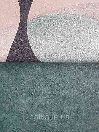 Шпалери вінілові на флізеліні гарячого тиснення Sintra Atmosphere під штукатурку однотон зелені смарагд 512364 Київ