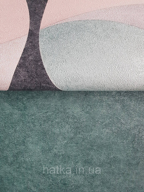 Шпалери вінілові на флізеліні гарячого тиснення Sintra Atmosphere під штукатурку однотон зелені смарагд 512364 Київ - фото 3