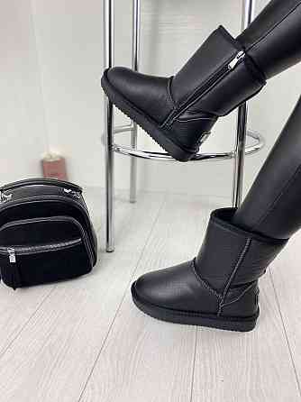 ITTS Угги жіночі ITTS чорні натуральна шкіра высота 19 см размеры 36-41 (5808-8) Коломыя