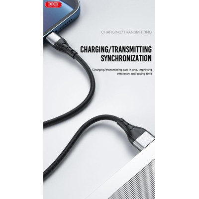 Дата кабель USB 2.0 AM to Lightning 1.0m 2.4A double-side grey XO (NB188-L-1-GR) Винница - изображение 3