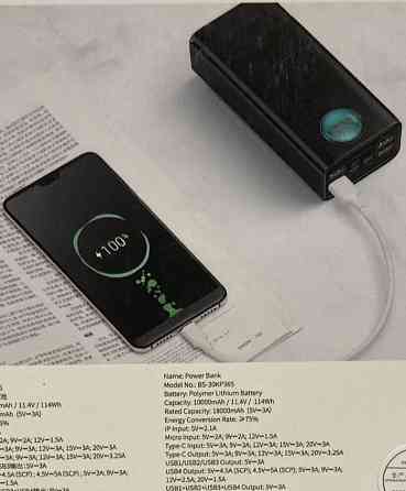 Пoвербанк Baseus Amblight 30000mAh 65w Киев