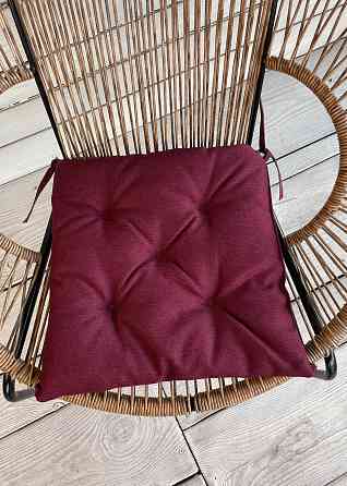 Подушка для стільців (38x38х5 см) Decorator Мальмо колір бордовий 84-102 Київ