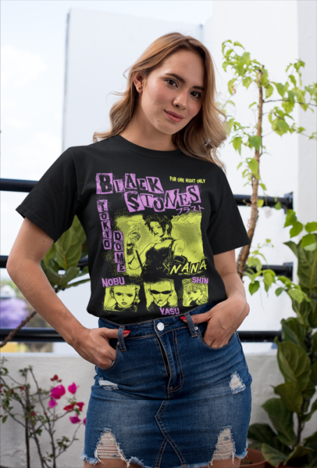 Футболка з аніме принтом Нана Осакі Блакк Стонес оверсайз (S/M/L) Чорний AnimeJ0277 Дніпро - фото 5