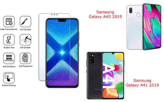 Защитное стекло NeoGlass для Samsung Galaxy A40 2019, Galaxy A41 2019 – ультрапрозрачное и устойчивое Киев