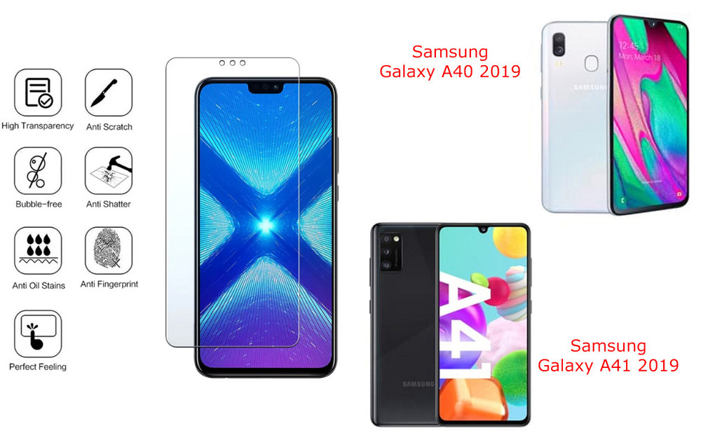 Защитное стекло NeoGlass для Samsung Galaxy A40 2019, Galaxy A41 2019 – ультрапрозрачное и устойчивое Киев - изображение 4