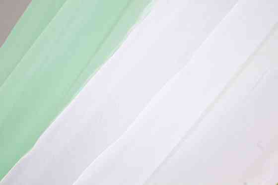 Кухонные шторы VR-Textil № 017к комбинированные с подвязками мятный с белым 270х170 см (52-0259) Киев