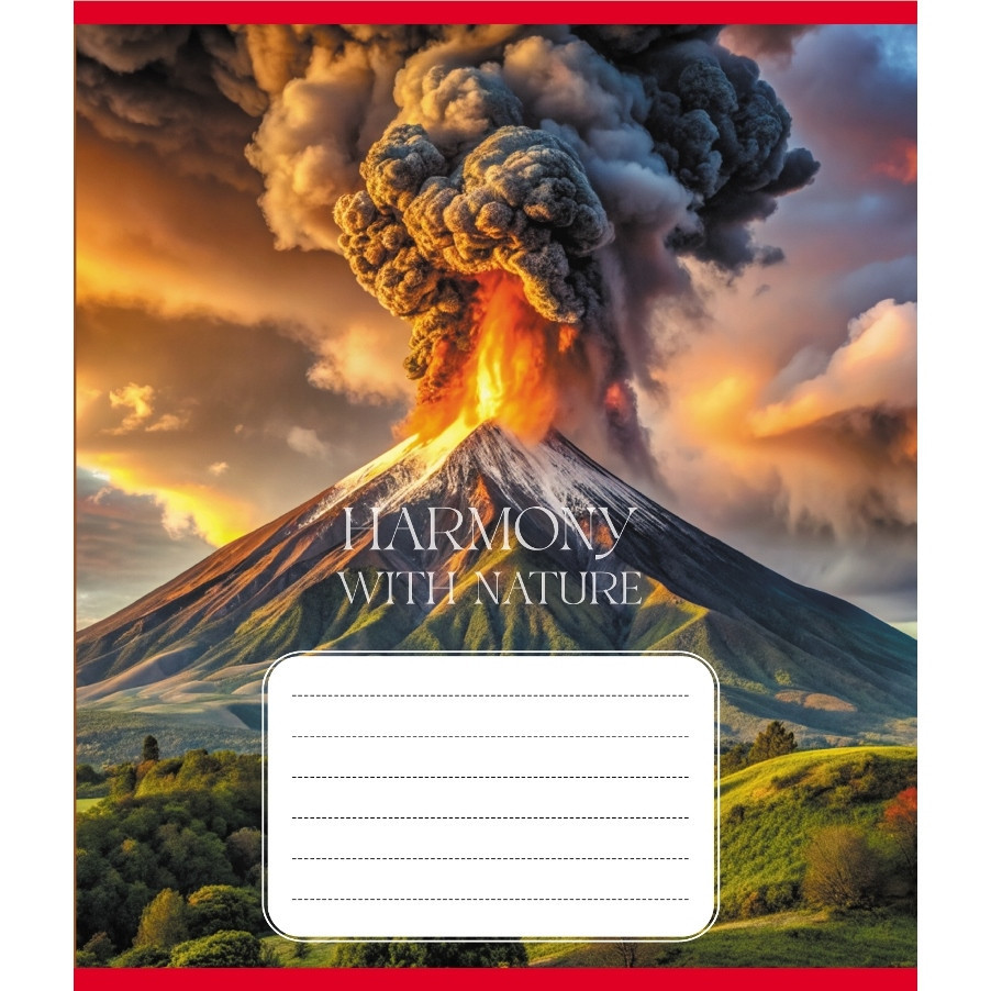 Зошит загальний "Гармонія з природою" 060-610277K-4 в клітинку, 60 аркушів Вінниця - фото 1