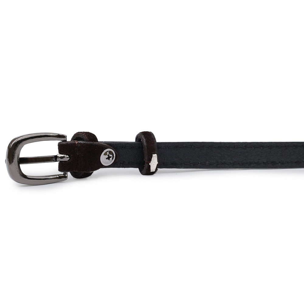 Замшевий стильний жіночий ремінь Vintage 20765 Темно-коричневий Київ - фото 7