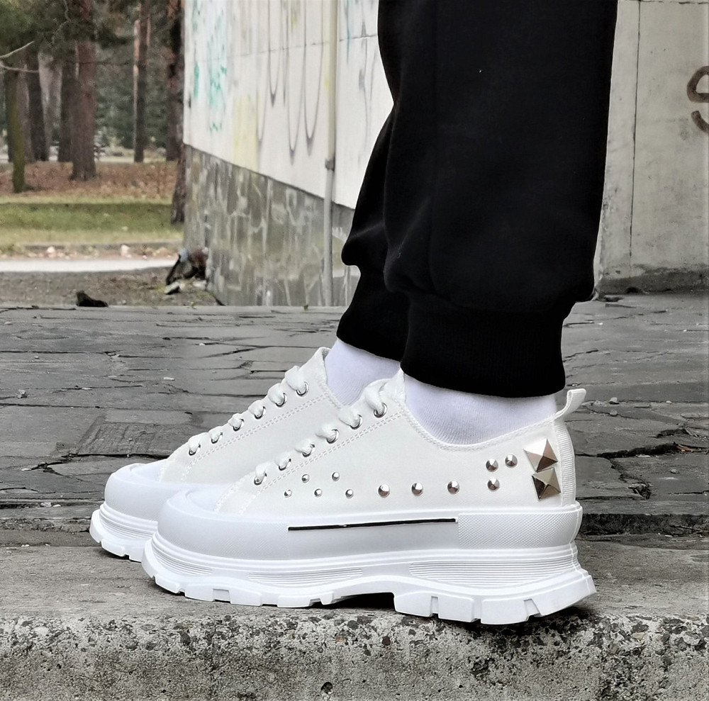 Женские Кроссовки Кеды на Танкетке Белые Слипоны Мокасины на Платформе (размеры: 36,37,38,39,40,41) - 33-2 Днепр - изображение 4