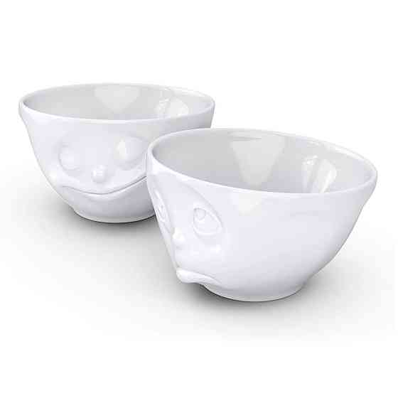 Набор из двух фарфоровых пиал Tassen Счастье и Ну пожалуйста! (200 мл) Белый Киев