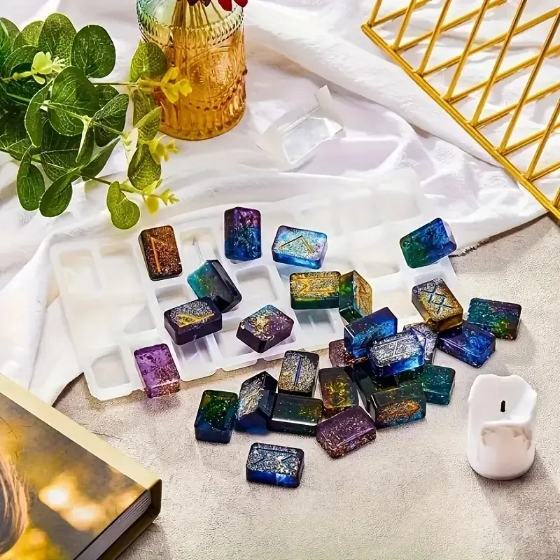 Силиконовая форма для рун – 24 символа, для эпоксидной смолы Киев - изображение 6