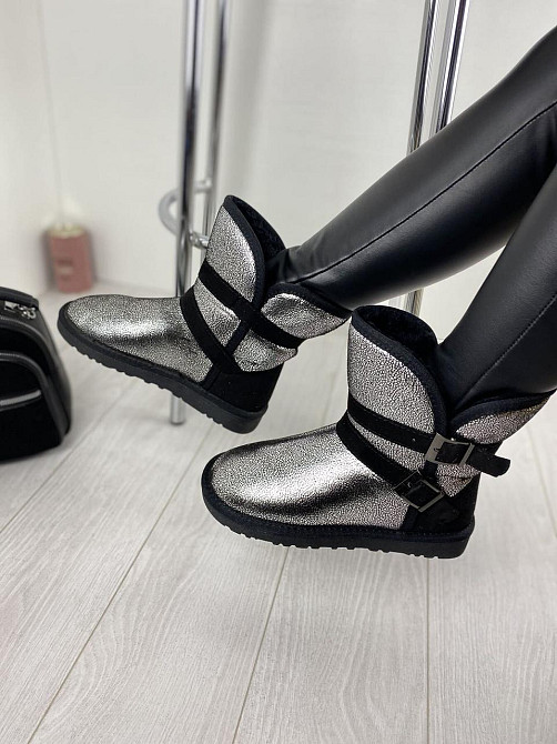 ADA Угги жіночі ADA срібні еко-шкіра зимові 36р. (1657) Коломыя - изображение 2