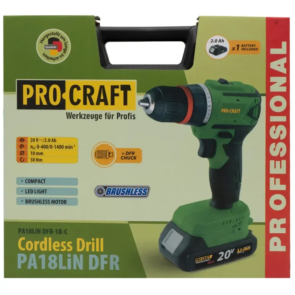 Шуруповерт Procraft PA18LiN DFR (с 1 акб и зу) Коломыя - изображение 2