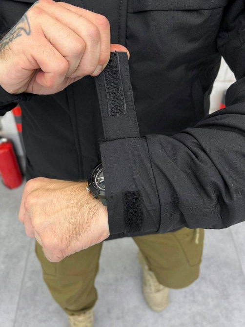 Зимова тактична куртка чорна тепла чоловіча M Одеса - фото 19