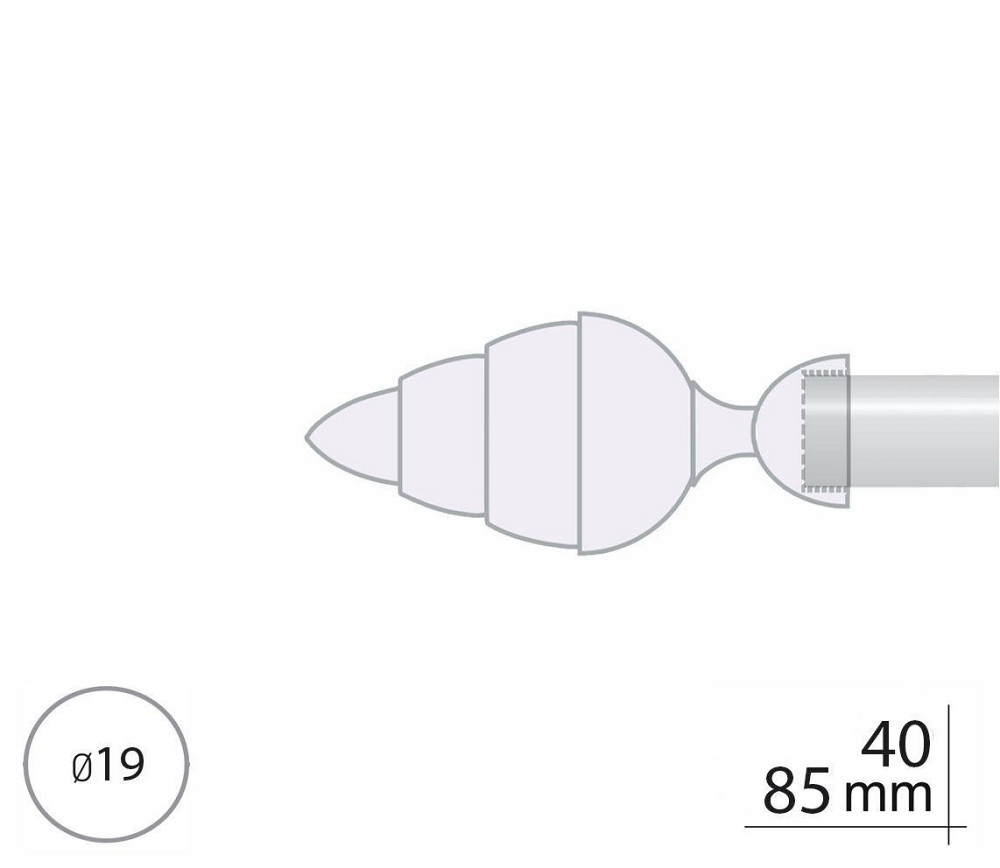 Закінчення для карнизу Orvit ТРЕВІ 19 мм САТИН Львов - изображение 2