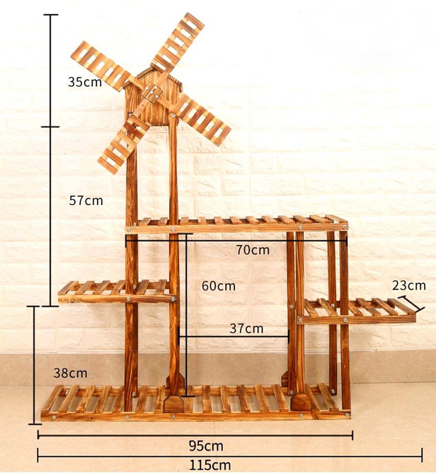 Підставка для квітів "Валанс" на коліщатках капучино Миколаїв - фото 5