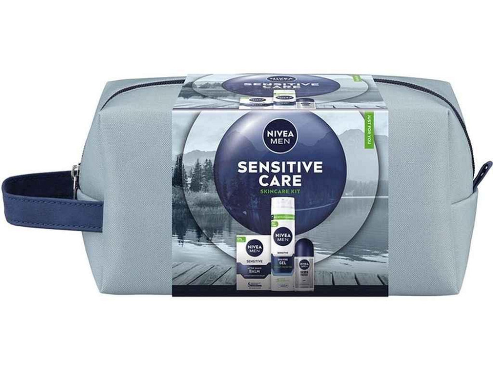 Набор подарочный для лобовиков 2025 Men Sensitive Care с косметичкой ТМ NIVEA Киев - изображение 1