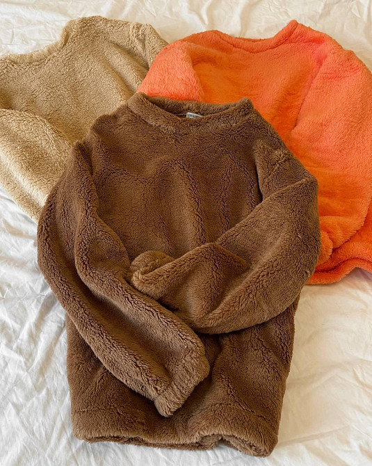 Жіноча тепла затишна піжама-трійка з турецької двосторонньої махри Капучино, 42/44 Одеса - фото 3