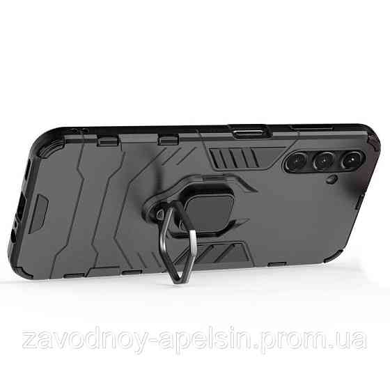 Samsung A14 A145 A146 Противоударный чехол Кольцо (черный) Одесса