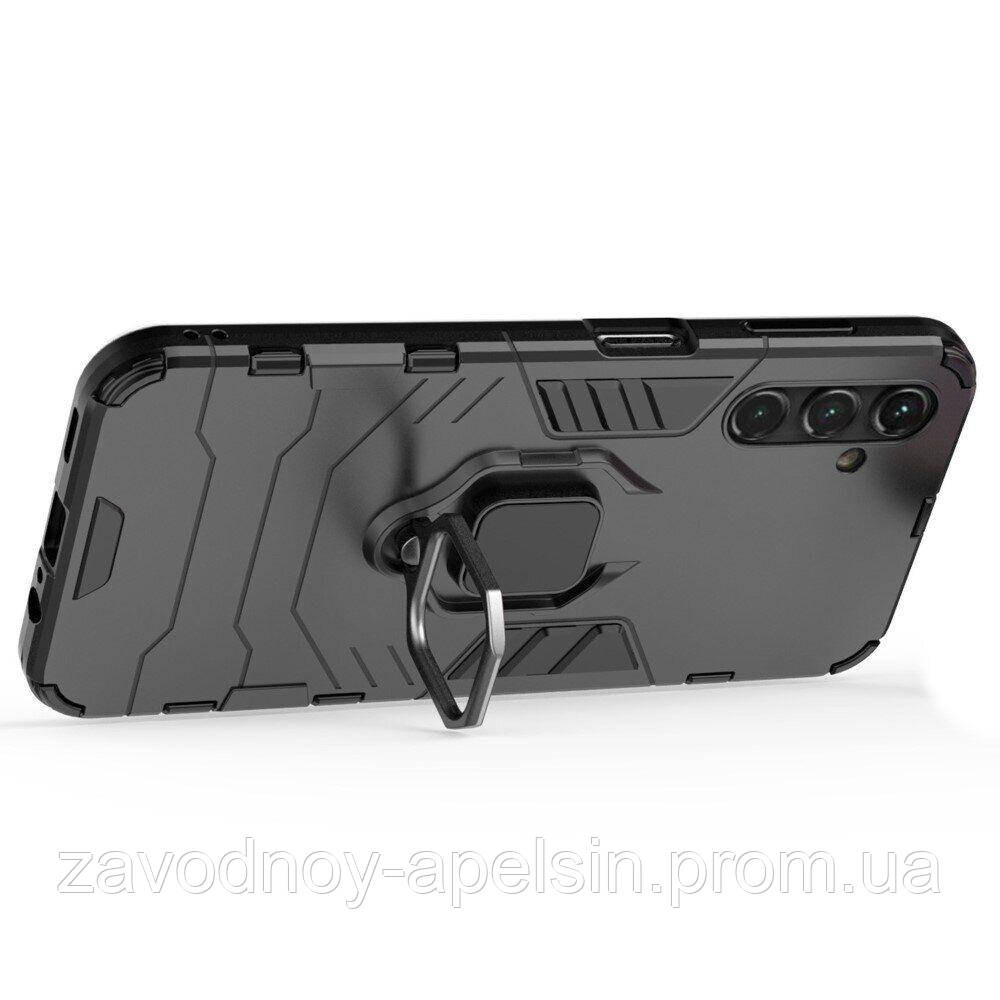 Samsung A14 A145 A146 Противоударный чехол Кольцо (черный) Одесса - изображение 3