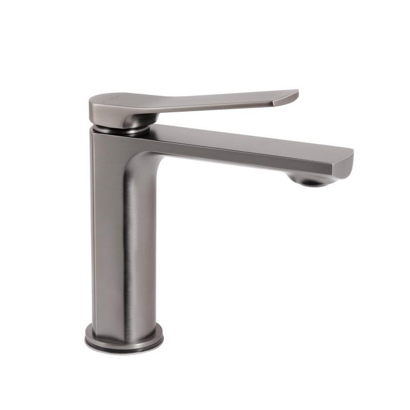 Смеситель для раковины Qtap Slavonice QTSLA270GMB45924 (k35), однорычажный, низкий, Gunmetal Black PVD Харьков - изображение 1