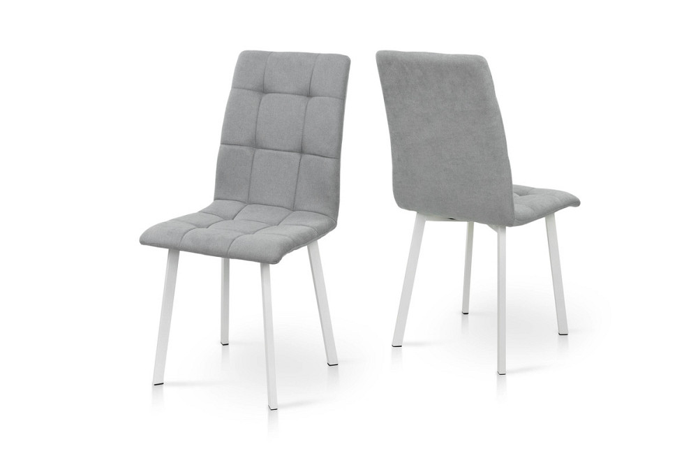 Стілець Трініті, метал білий/тканина світло сіра Київ - фото 1