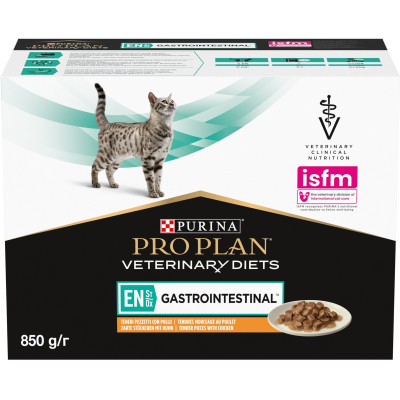 Влажный корм для кошек Purina Pro Plan Veterinary Diets EN Gastrointestinal При болезнях желудочно-кишечного тракта С курицей 10 x 85 г (8445290093561 Винница - изображение 10