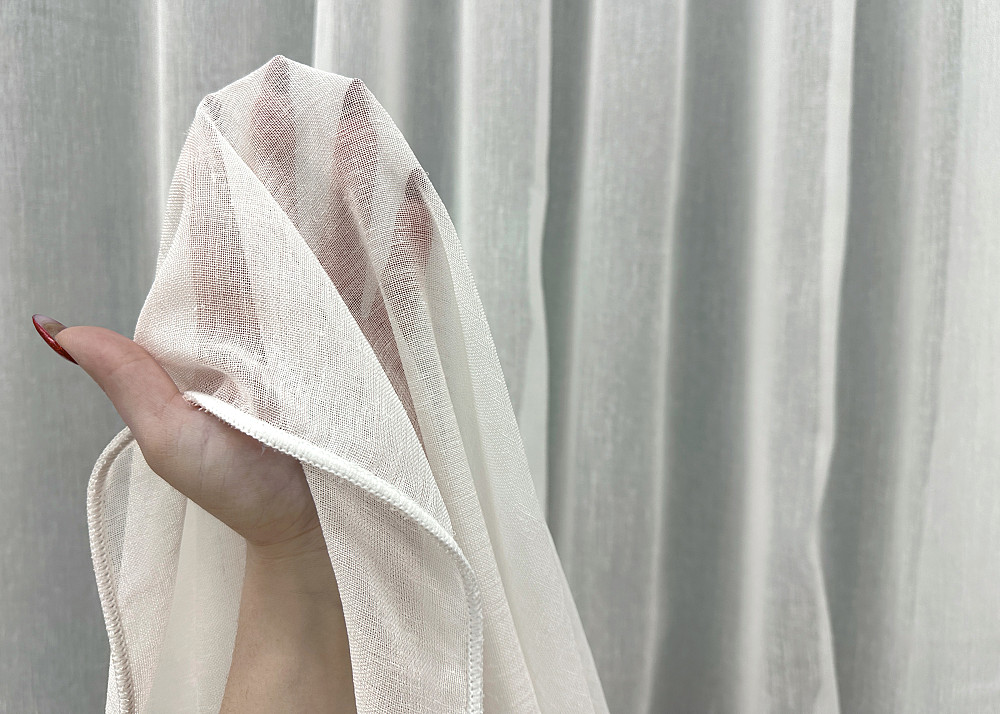 Тюль VR-Textil 1961т Премиум Лен фактурный Costa Молочный 400х270 см (42-0967) Киев - изображение 5