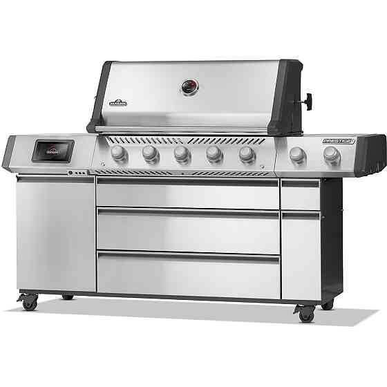 Газовый гриль Napoleon Prestige PRO 665 Connected с боковой конфоркой Sizzle Zone и вертилём нерж сталь PRO665VXRSIBPS Код: Ровно