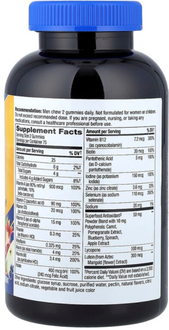 Мультивитамины для мужчин 50+ Nature's Way Alive! Men's 50+ вкус фруктов 150 таб Київ - фото 2