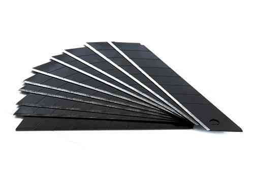 Лезо сегментоване 18 мм 0.5мм сталь SK2 (чорне) APRO Рівне