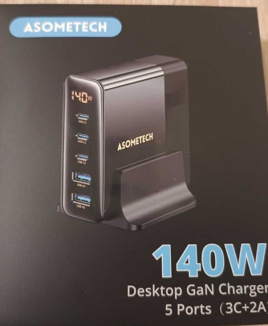 Asometech 140W GaN зарядний пристрій (PD \ QC) Харків - фото 5
