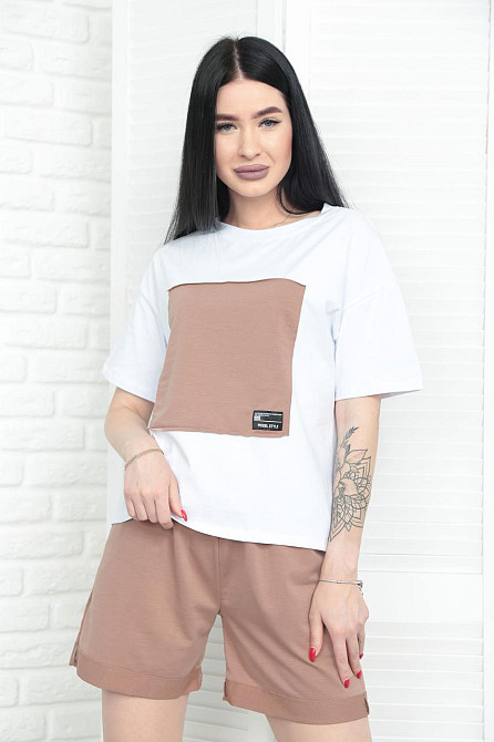 Двокольоровий костюм з шортами "Numb" оптом | Норма | Розпродаж моделі Київ - фото 2