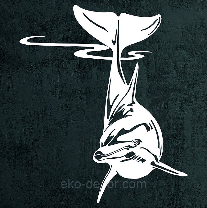 Декоративное настенное Панно «Дельфин» Декор на стену 50*43 см, Белый Киев - изображение 6
