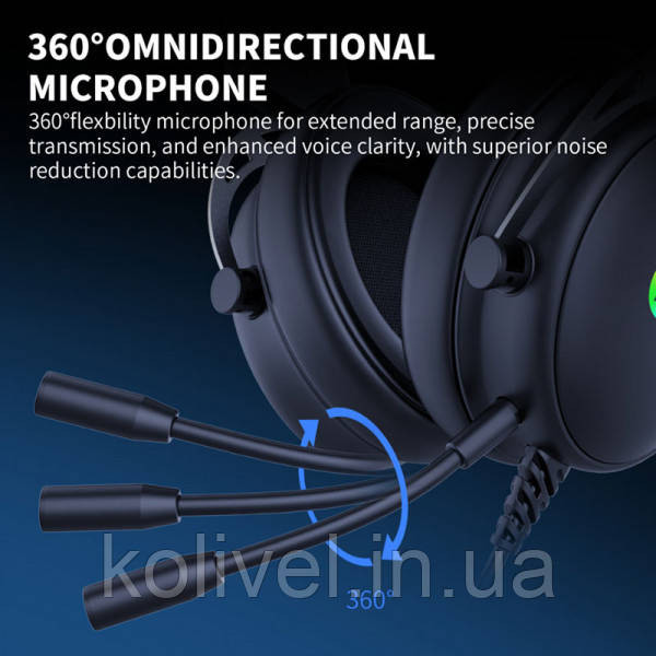 Навушники з мікрофоном HP DHE-8005 Gaming, USB 7.1 Black (DHE-8005U) Киев - изображение 3