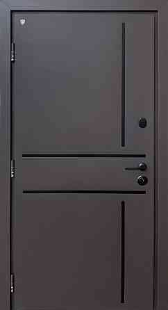Двері вуличні моделі Strimeх LAMA Venezia, Ral 8019/Дуб темні. ТЕРМОРОЗРИВ. ГАРАНТІЯ на покриття — 3 роки! Київ