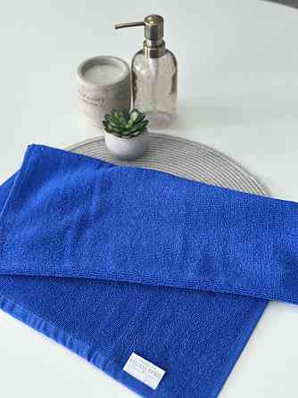 Рушник банний махровий Ideal Textile 70х140 см однотонний в кольорах 400 г/м2 (56860345) Синій, сині Чернівці