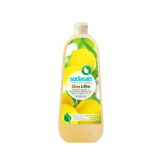 Органічне рідке мило Citrus-Olive бактерицидне з цитрусовою та оливковою оліями SODASAN 1 л Київ
