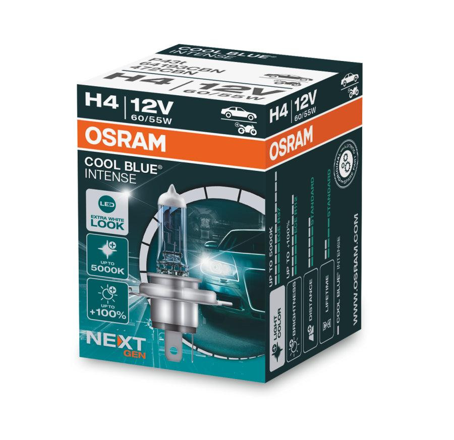 Osram 64193CBN Cool Blue Intense H4 – Стильна галогенна лампа з ксеноновим ефектом (12V, 60/55W) Ковель - фото 2