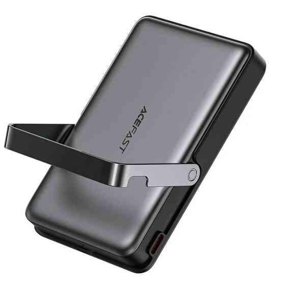 Зовнішній акумулятор ACEFAST M17 PD20W/22.5W magnetic fast charging power bank with built-in stand 10000mAh Black Київ