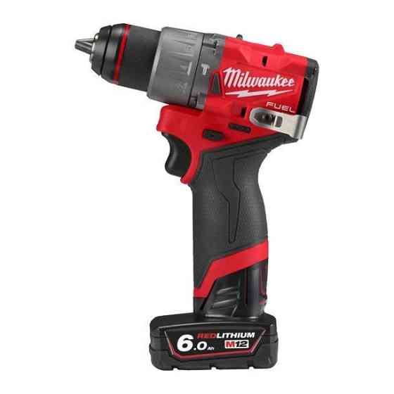 Дрель-шуруповерт с ударом аккумуляторный бесщеточный MILWAUKEE, M12 FPD2-602X, 45Нм (зарядное устройство С12 С, 2 аккумулятора М12 В Одесса