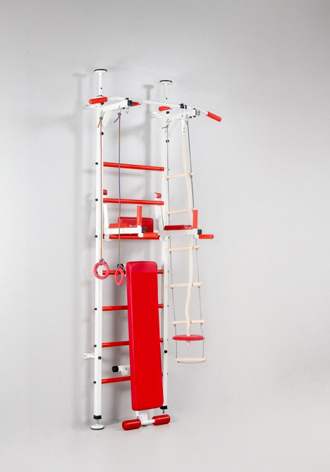 Шведская стенка спортивная с кольцом под грушу брусья турник гимнастическая лавка для взрослых до 120 кг Каменское - изображение 2