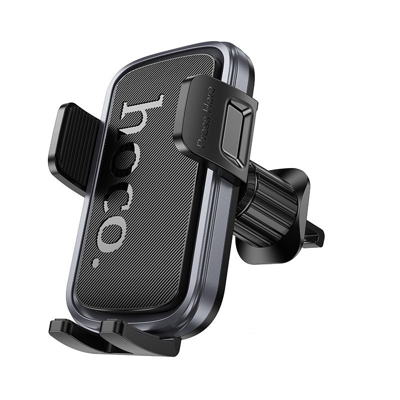 Автотримач для телефона HOCO H78 Vista push-type car holder (air outlet) Black Metal Gray Одеса - фото 1