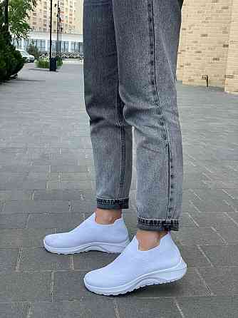 Fashion Жіночі сліпони білі FASHION 300-15 весна-літо / Зручні мокасини сітка літні р. 38-41 Коломия