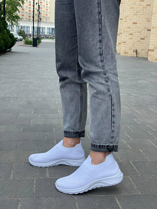 Fashion Жіночі сліпони білі FASHION 300-15 весна-літо / Зручні мокасини сітка літні р. 38-41 Коломия - фото 1