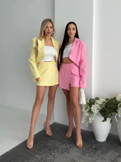 Жіночий костюм жакет і спідниця-шорти – стильний комплект купити недорого Одеса - фото 18