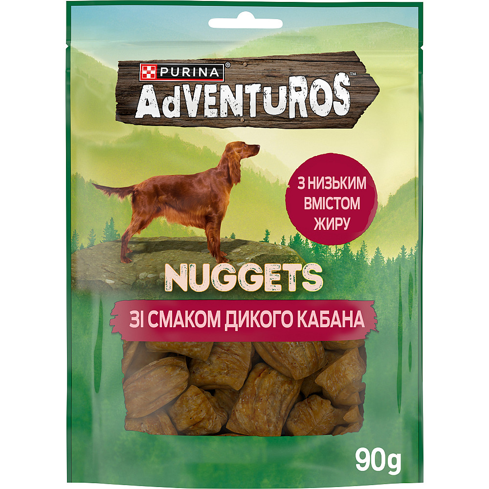 Ласощі AdVENTuROS для дорослих собак, шматочки, зі смаком дикого кабана, 90 г Київ - фото 1