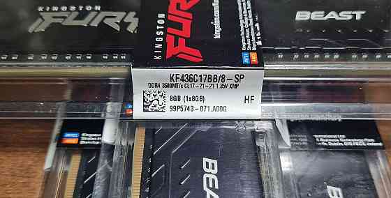 ОЗУ Kingston HyperX DDR4 8gb 3600MHz для ПК Клевань